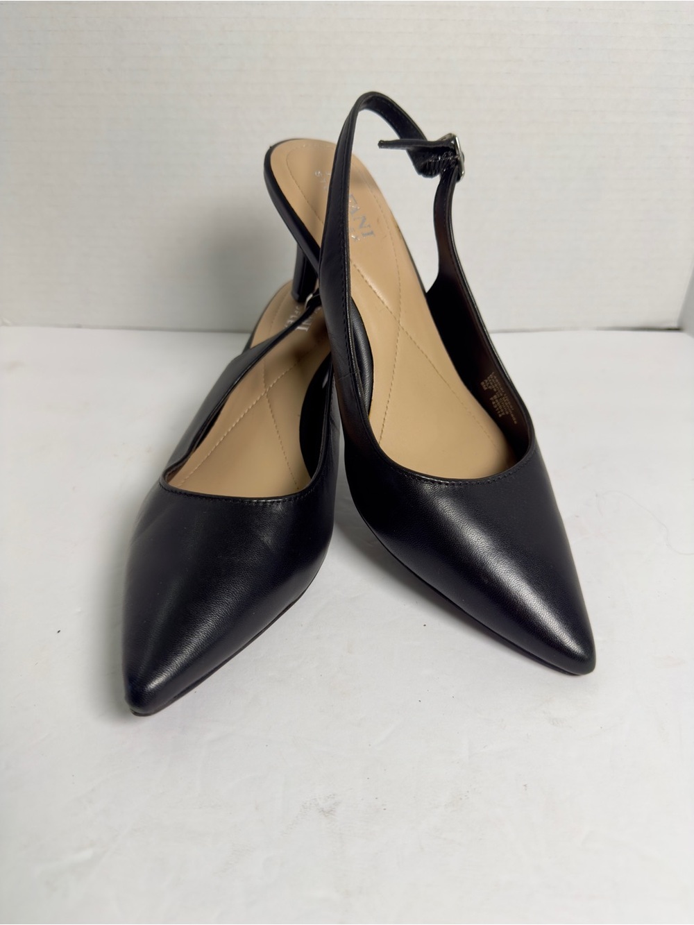 Alfani Women's Black Pointed Slingback Heels - Sleek Evening Pumps Sz 7